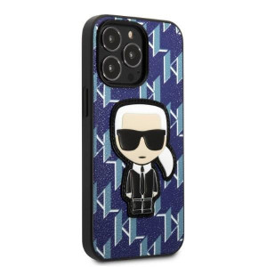 Оригинален твърд гръб KARL LAGERFELD Monogram Ikonik Patch KLHCP13XPMNIKBL - iPhone 13 Pro Max син - Img 4