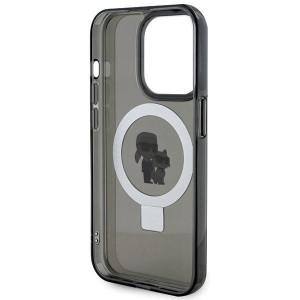 Оригинален твърд гръб KARL LAGERFELD Ring Stand Karl & Choupette MagSafe KLHMP15XHMRSKCK - iPhone 15 Pro Max черен - Img 7