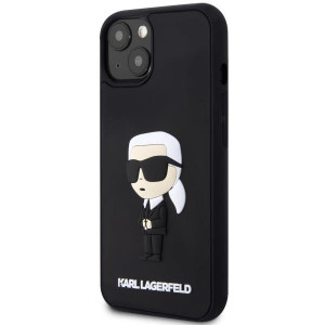 Оригинален твърд гръб KARL LAGERFELD Rubber Ikonik 3D KLHCP14M3DRKINK - iPhone 14 Plus черен - Img 2