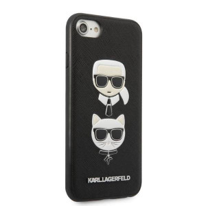 Оригинален твърд гръб KARL LAGERFELD Saffiano Karl & Choupette Head KLHCI8SAKICKCBK - iPhone 7 / 8 / SE (2nd gen) / SE (3rd gen) черен - Img 4