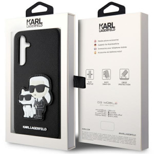 Оригинален твърд гръб KARL LAGERFELD Saffiano Karl & Choupette KLHCA34SANKCPK - Samsung Galaxy A34 5G черен - Img 8