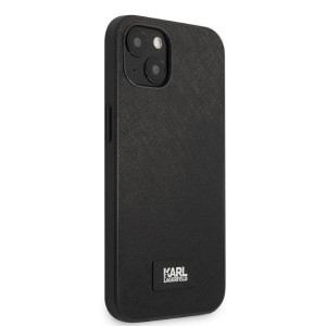 Оригинален твърд гръб KARL LAGERFELD Saffiano Plaque KLHCP13SSFMP2K - iPhone 13 mini черен - Img 4