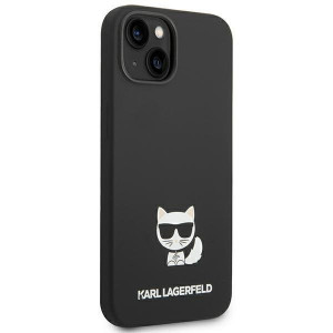 Оригинален твърд гръб KARL LAGERFELD Silicone Choupette Body KLHCP14MSLCTBK - iPhone 14 Plus черен - Img 4
