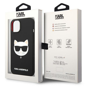 Оригинален твърд гръб KARL LAGERFELD Silicone Choupette Head KLHMP14MSLCHBK MagSafe - iPhone 14 Plus черен - Img 8