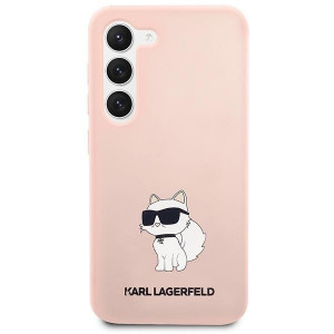 Оригинален твърд гръб KARL LAGERFELD Silicone Choupette KLHCS23MSNCHBCP - Samsung Galaxy S23+ розов - Img 3