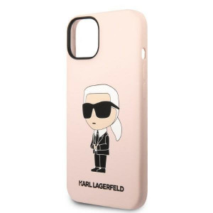 Оригинален твърд гръб KARL LAGERFELD Silicone Ikonik KLHCP14MSNIKBCP - iPhone 14 Plus розов - Img 6