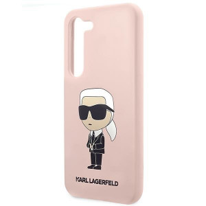 Оригинален твърд гръб KARL LAGERFELD Silicone Ikonik KLHCS23MSNIKBCP - Samsung Galaxy S23+ розов - Img 6