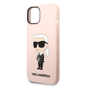 Оригинален твърд гръб KARL LAGERFELD Silicone Ikonik MagSafe KLHMP14MSNIKBCP - iPhone 14 Plus розов - Img 6