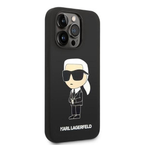 Оригинален твърд гръб KARL LAGERFELD Silicone Ikonik MagSafe KLHMP14XSNIKBCK - iPhone 14 Pro Max черен - Img 4