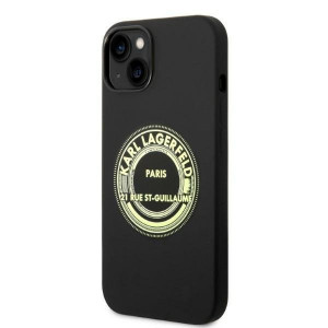 Оригинален твърд гръб KARL LAGERFELD Silicone RSG KLHCP14MSRSGRCK - iPhone 14 Plus черен - Img 2