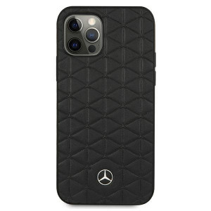 Оригинален твърд гръб MERCEDES Leather Quilted Embossed MEHCP12LSPSBK - iPhone 12 Pro Max черен - Img 3