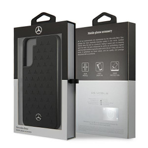 Оригинален твърд гръб MERCEDES Leather Stars MEHCS22MPSQBK - Samsung Galaxy S22+ черен - Img 8