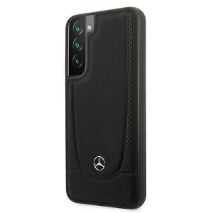 Оригинален твърд гръб MERCEDES Leather Urban MEHCS22MARMBK - Samsung Galaxy S22+ черен - Img 2