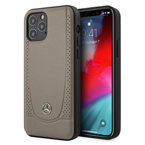 Оригинален твърд гръб MERCEDES Urban MEHCP12LARMBR - iPhone 12 Pro Max кафяв - Img 1