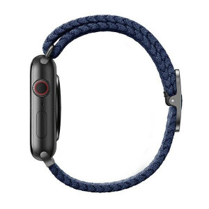 Плетена каишка UNIQ Aspen - Apple Watch 40mm SE / 40mm Series 6 / 40mm Series 5 / 40mm Series 4 / 38mm Series 3 / 38mm Series 2 / 38mm (1st gen) oxford blue - Img 2