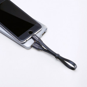 Плосък кабел за зареждане и данни със закопчалка BASEUS Nimble USB Type A към Lightning 2A 0.23m черен (CALMBJ-B01) - Img 12