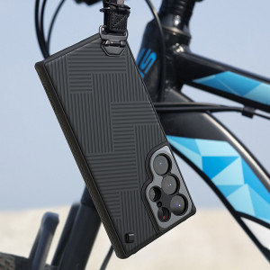 Подсилен гръб с каишка за китка Nillkin Strap - Samsung Galaxy S23 Ultra син - Img 12