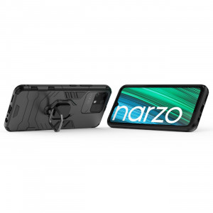 Подсилен гръб с магнитна стойка Ring Armor - Realme narzo 50A черен - Img 10