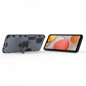 Подсилен гръб с магнитна стойка Ring Armor - Samsung Galaxy A42 5G син - Img 7