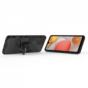 Подсилен гръб с магнитна стойка Ring Armor - Samsung Galaxy A42 5G черен - Img 6