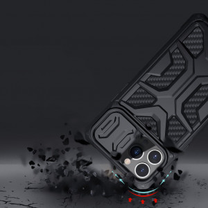 Подсилен гръб с подвижно покритие за камерата NILLKIN Adventruer - iPhone 13 Pro Max син - Img 11