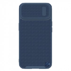 Подсилен гръб с подвижно покритие за камерата NILLKIN Textured S MagSafe - iPhone 14 син - Img 1