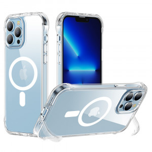 Подсилен гръб JOYROOM Defender със стойка MagSafe - iPhone 14 Pro Max прозрачен - Img 11