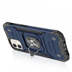 Подсилен гръб WOZINSKY Ring Armor със стойка - iPhone 14 син - Img 4