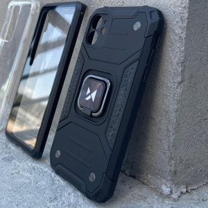 Подсилен гръб WOZINSKY Ring Armor със стойка - iPhone 14 Pro розов - Img 9