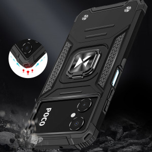 Подсилен гръб WOZINSKY Ring Armor със стойка - Samsung Galaxy A03 черен - Img 6
