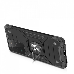 Подсилен гръб WOZINSKY Ring Armor със стойка - Samsung Galaxy S22 Ultra червен - Img 4