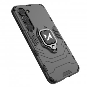 Подсилен гръб WOZINSKY Ring Armor със стойка - Samsung Galaxy S23+ черен - Img 7