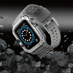 Подсилен калъф за корпус с каишка Protect - Apple Watch 41mm Series 9 / 41mm Series 8 / 41mm Series 7 / 40mm Series 6 / 40mm SE / 40mm Series 5 / 40mm Series 4 / 38mm Series 3 / 38mm Series 2 сив - Img 6