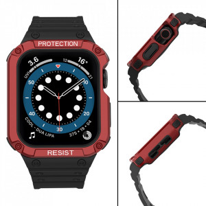 Подсилен калъф за корпус с каишка Protect - Apple Watch 41mm Series 9 / 41mm Series 8 / 41mm Series 7 / 40mm Series 6 / 40mm SE / 40mm Series 5 / 40mm Series 4 / 38mm Series 3 / 38mm Series 2 черен - Img 4