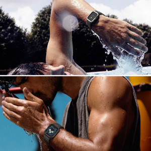 Подсилен калъф за корпус с каишка Protect - Apple Watch 41mm Series 9 / 41mm Series 8 / 41mm Series 7 / 40mm Series 6 / 40mm SE / 40mm Series 5 / 40mm Series 4 / 38mm Series 3 / 38mm Series 2 черен - Img 7