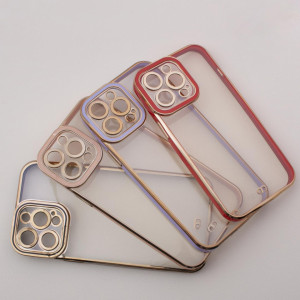 Прозрачен гръб с гел рамка Fashion - iPhone 12 Pro червен - Img 7