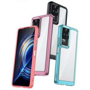 Прозрачен гръб с гел рамка Outer Space - Xiaomi Poco F4 син - Img 3
