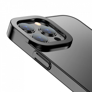 Прозрачен гръб с рамка BASEUS Glitter - iPhone 13 Pro Max черен - Img 7