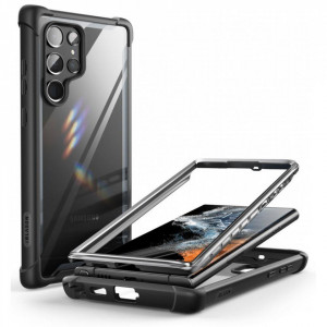 Прозрачен калъф 360° с черна рамка SUPCASE Iblsn Ares - Samsung Galaxy S22 Ultra - Img 1