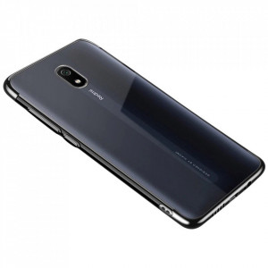 Прозрачен силиконов гръб с цветен кант Clear Color - Xiaomi Redmi 8A черен - Img 1