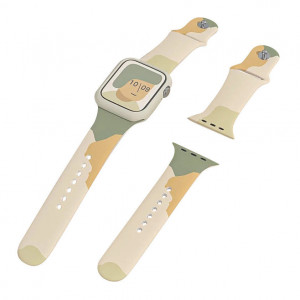 Силиконова каишка Moro - Apple Watch 44mm SE / 44mm Series 6 / 44mm Series 5 / 44mm Series 4 / 42mm Series 3 / 42mm Series 2 (6) камуфлаж - Img 1