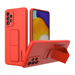 Силиконов гръб със стойка WOZINSKY Kickstand - Samsung Galaxy A73 5G червен - Img 1
