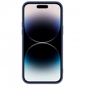 Силиконов гръб с подвижно покритие за камерата NILLKIN CamShield Silky Silicone - iPhone 14 Pro Max син - Img 3