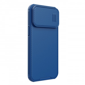 Силиконов гръб с подвижно покритие за камерата NILLKIN CamShield S - iPhone 14 Pro Max син - Img 2