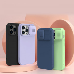 Силиконов гръб с подвижно покритие за камерата NILLKIN CamShield MagSafe - iPhone 14 Pro зелен - Img 19