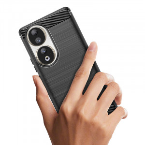 Силиконов гръб Carbon - Honor 90 черен - Img 4