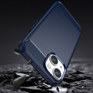 Силиконов гръб Carbon - iPhone 14 син - Img 3