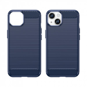 Силиконов гръб Carbon - iPhone 14 Plus син - Img 8