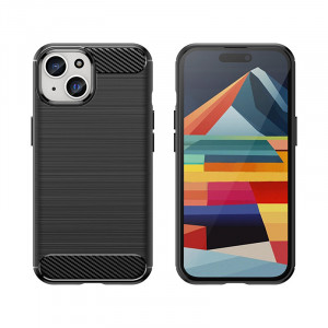 Силиконов гръб Carbon - iPhone 15 син - Img 5
