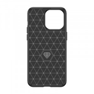 Силиконов гръб Carbon - iPhone 15 Pro син - Img 3